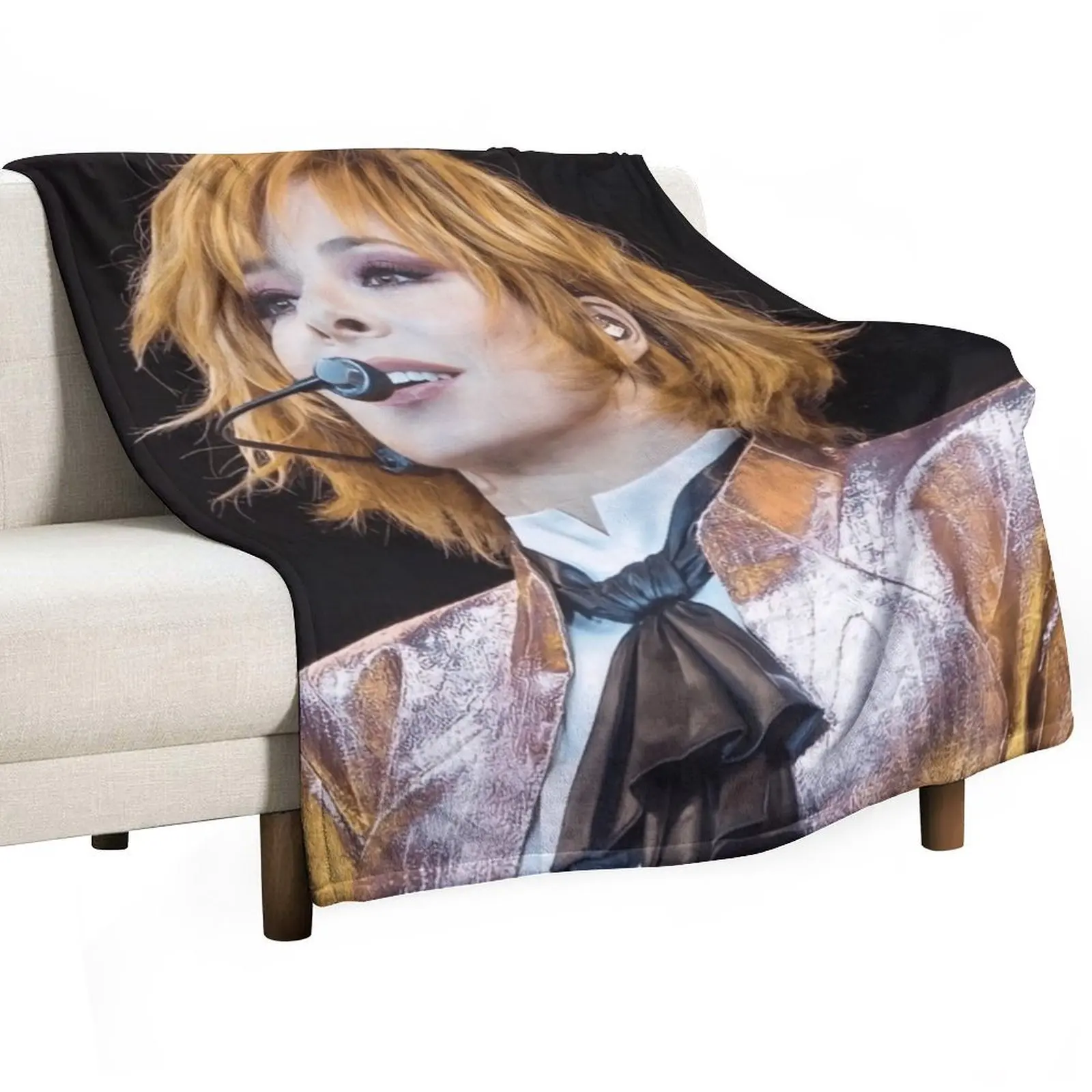 

Mylene Farmer Nevermore 2023 concert Throw Blanket Kid'S bed plaid Blankets