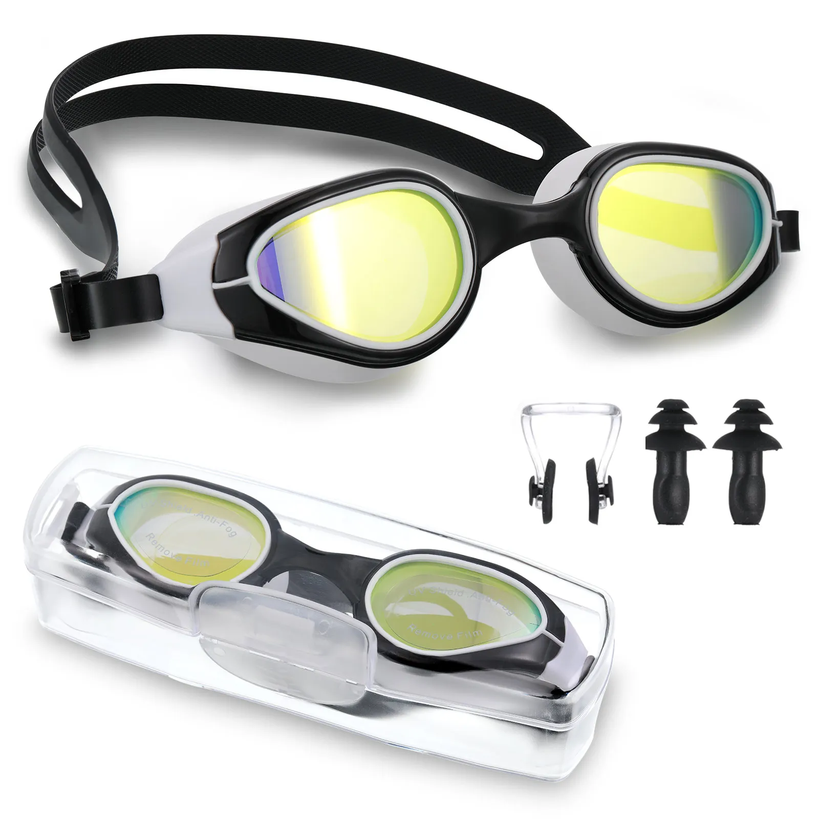 

Swimming Goggles Waterproof Professional Adults Anti-fog Sun Eyewear