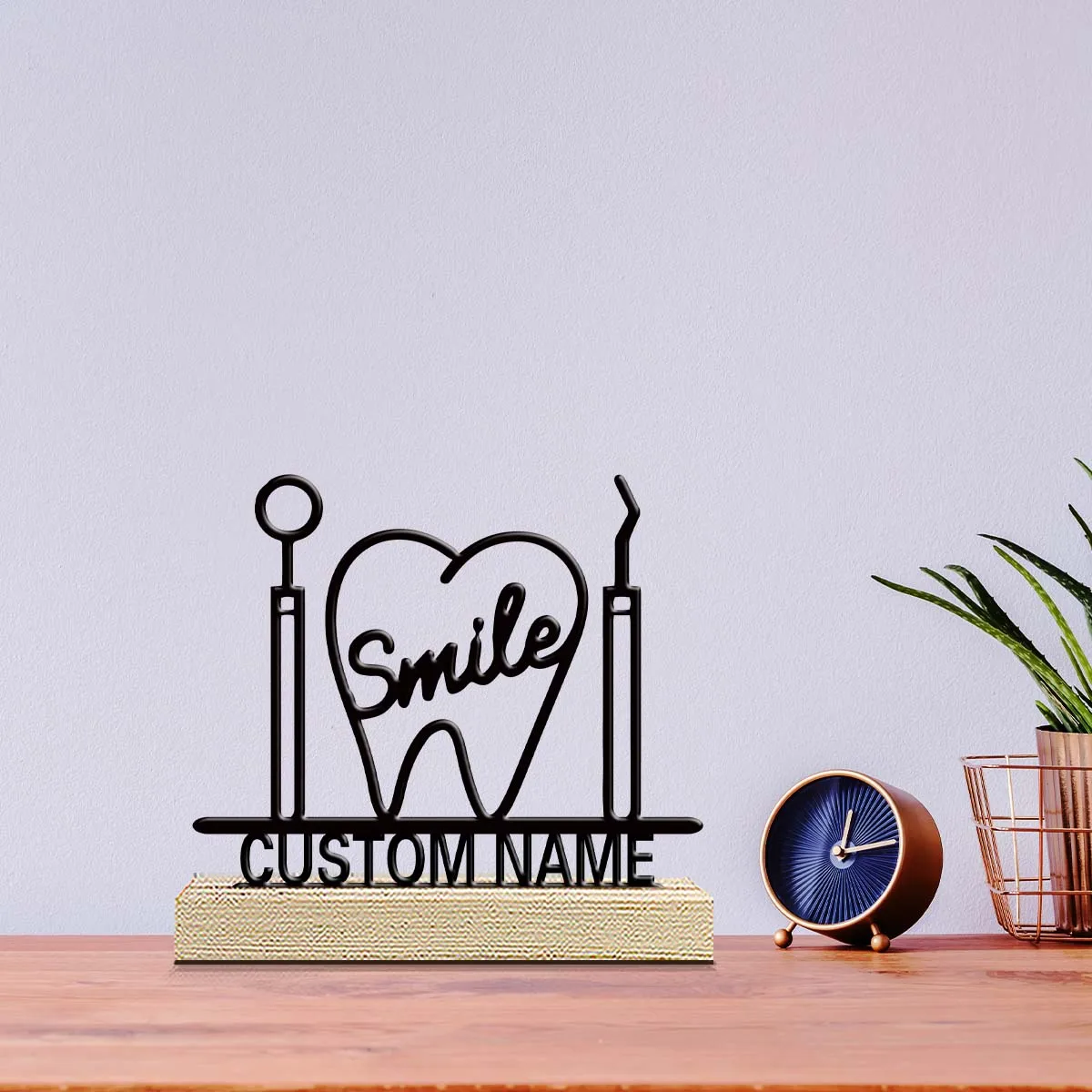 1pc Fun Personalized Custom Dentist Metal Statues Suitable for Dentists Medical Staff Desktop Decorative Arts Office Decoration image 3