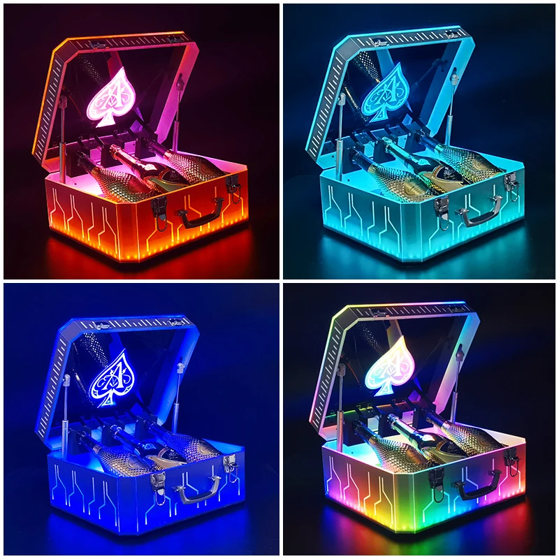 

New Technology Magic Light-Emitting Wine Box Nightclub Bar KTV Light-Emitting Wine Base High-End Wine Champagne Wine Box