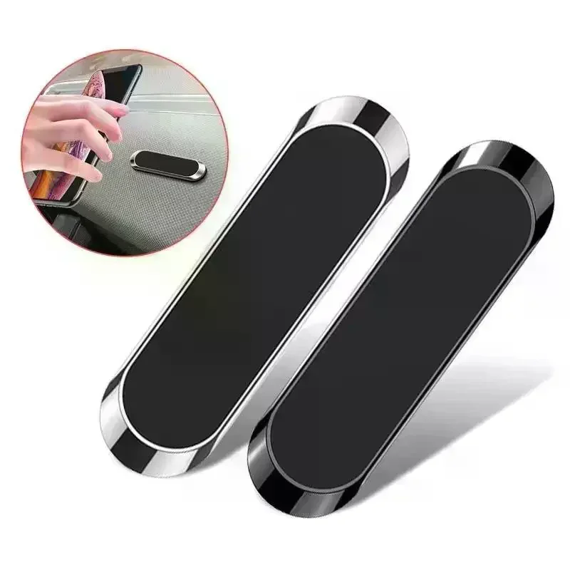 Magnetic Car Phone Holder With Strong Magnet Adhesive Backing For Dashboard Driving Use