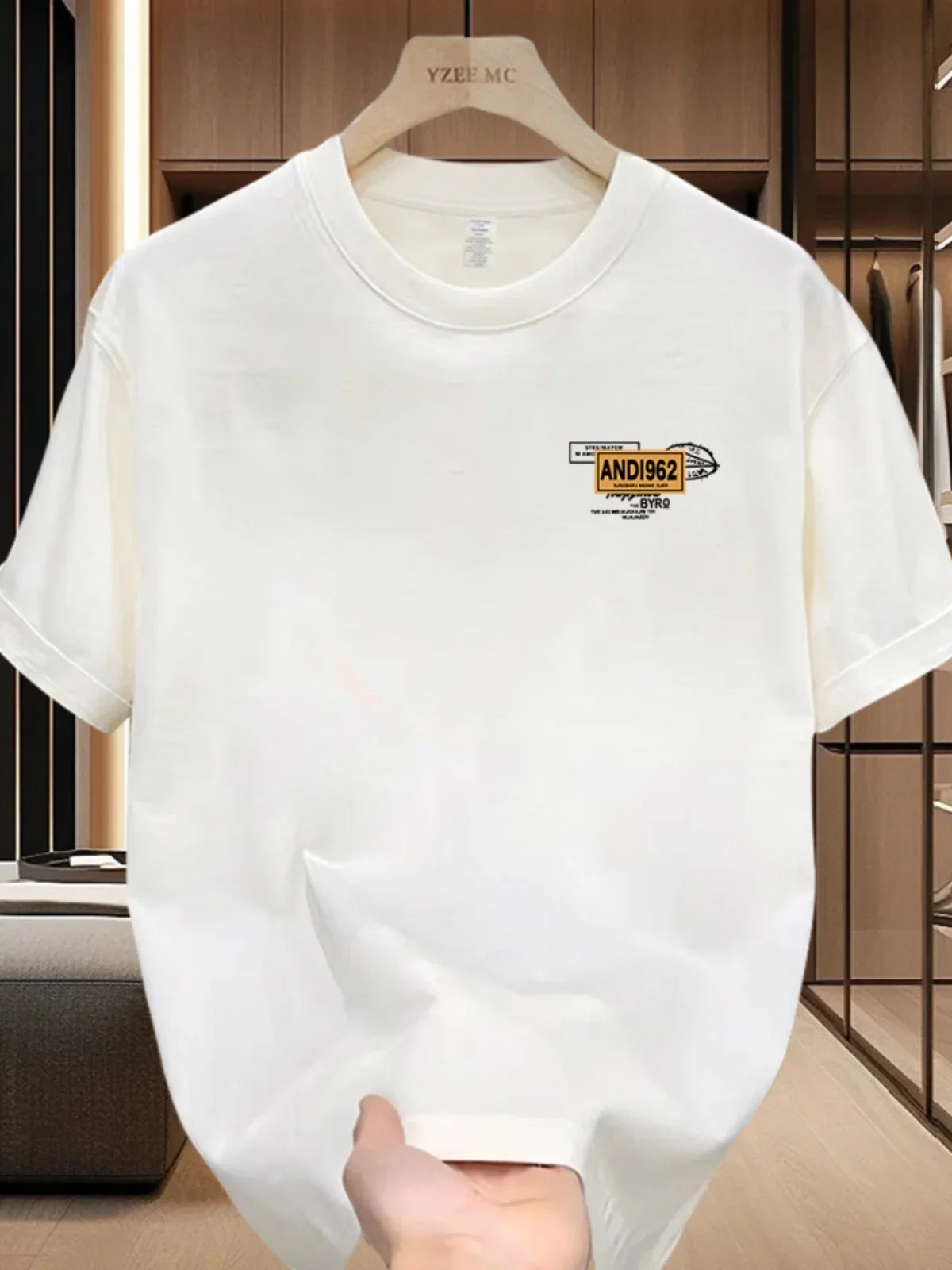 Summer Casual Men's T-shirt Top Quality Cotton Blend Cool Funny Dinosaur Design Printing O-neck For Men T-shirt Male Tee Shirts