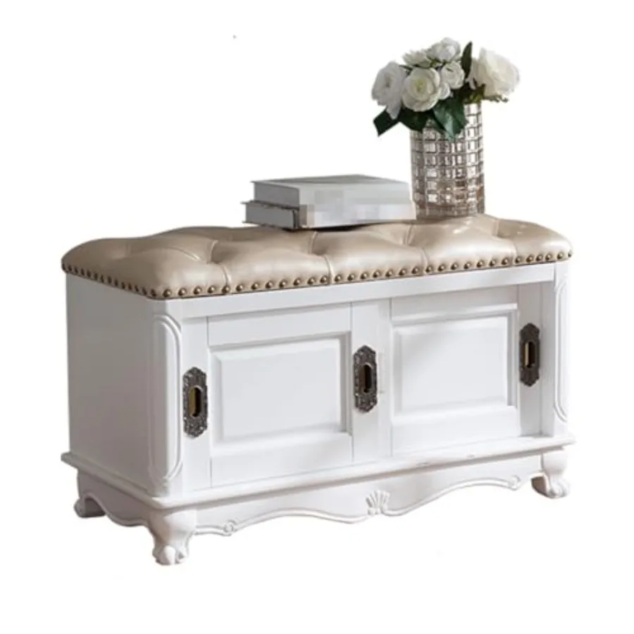 

Storage Box, Feet Stools Ottoma Multifunctional Storage Cabinet Home Door Soft Cushion Seat Shoe Cabinet Nordic Wood Shoe Chang