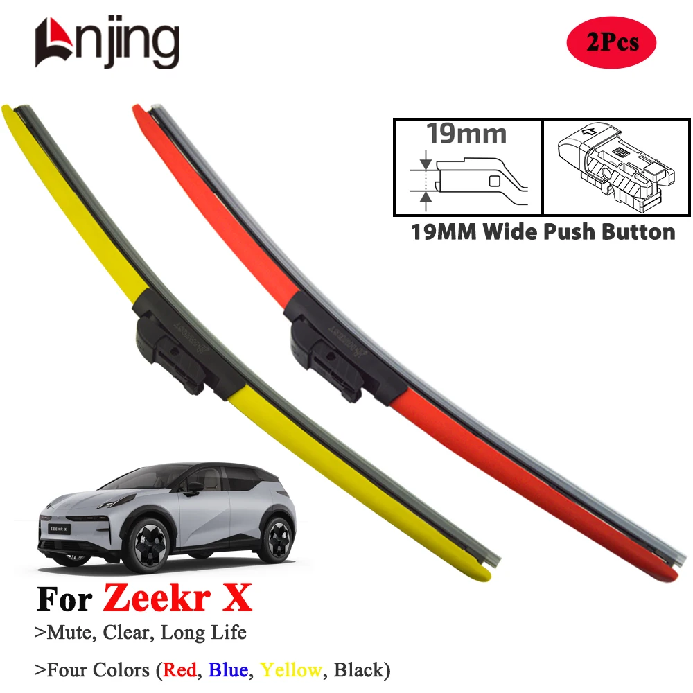 

LNJING Red Wiper Blades For Zeekr X SUV 2023 2024 2025