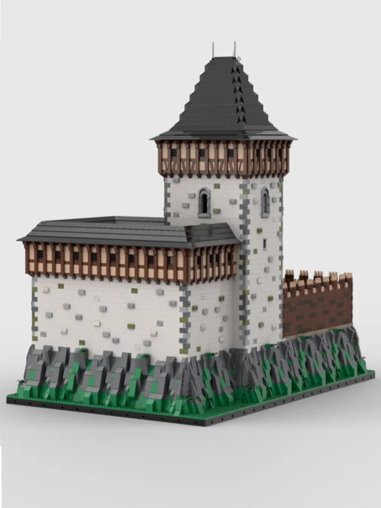 New 11655Pcs Moc European Medieval Street View Chlumek Castle Model Building Block Diy Creative Ideas Toy Birthday Christma Gift