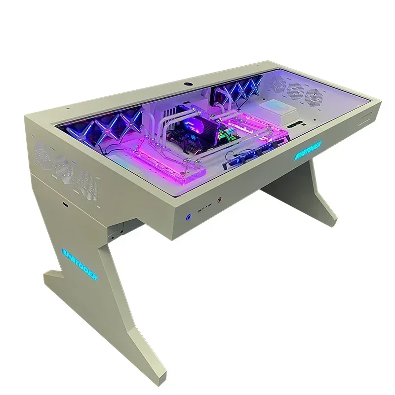 

Computer case integrated table high-end desktop fully transparent big case cool sci-fi water-cooled esports table