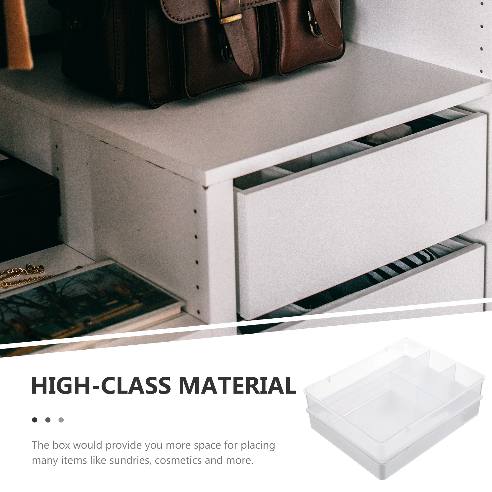 

2pcs Drawer Organizer Box Multi-Function Storage Case Office Bedroom Kitchen Stackable Household Divider Compact Desk Storage