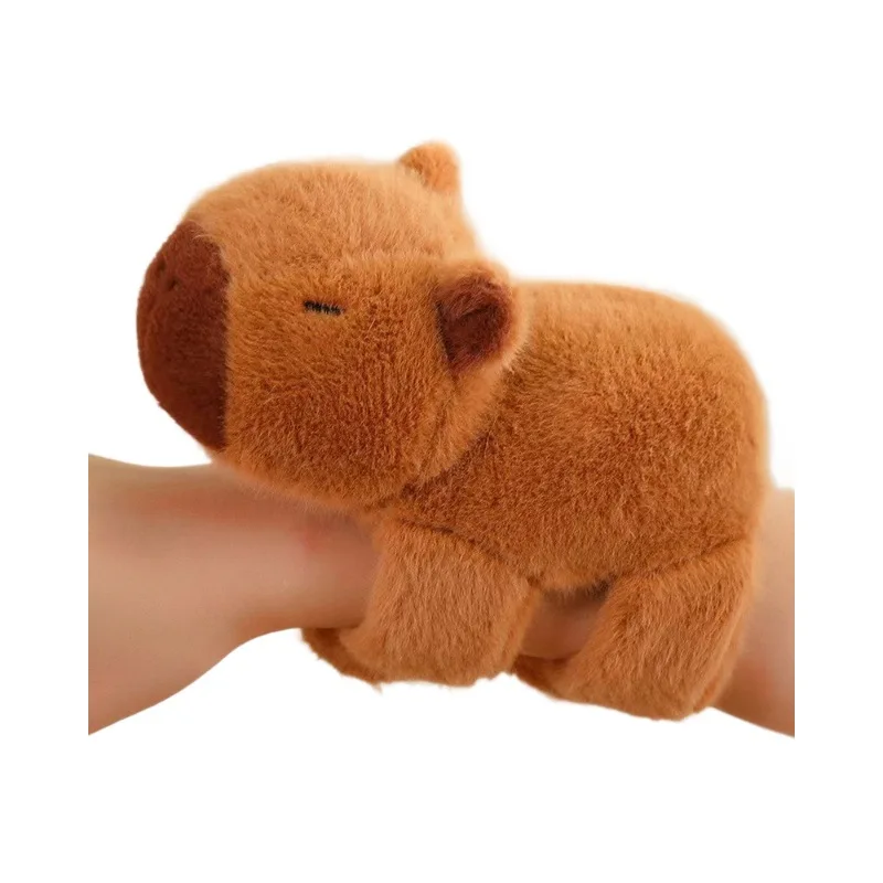 Capybara Slap Bracelets Capybara Plush Toy Stuffed Animals Huggers Slap Toy Animal Wristband Interactive Toy Figures Kids Gifts