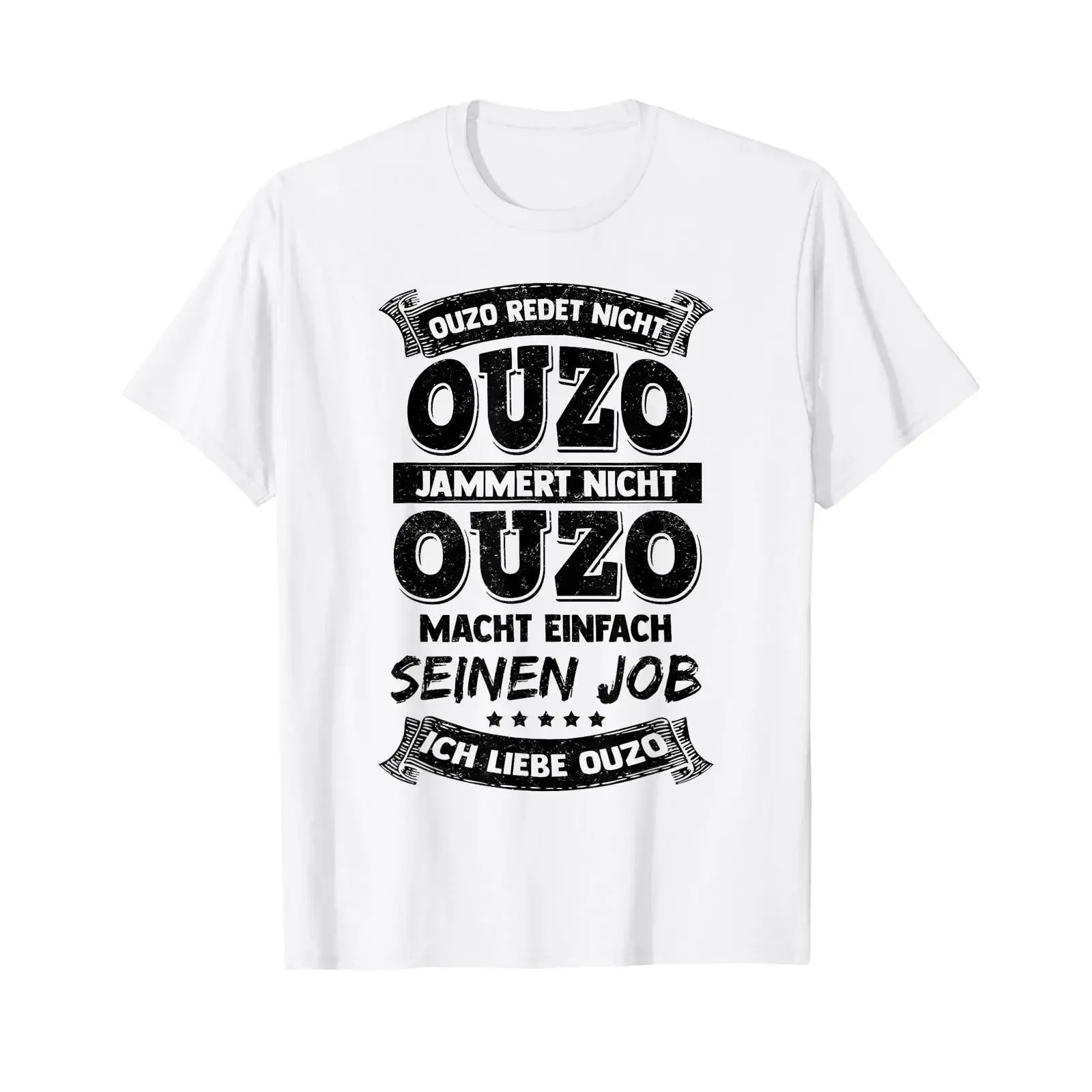 Ouzo Party Greece Alcohol Toast Schnapps Drinking T Shirt White vintage Washed Breathable Top For Everyday Wear graphic Casual