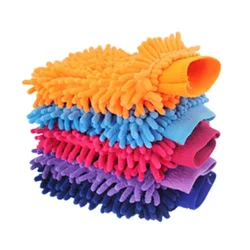 Car Wash Gloves Chenille Coral Fleece Gloves Washing Wiper Car Cleaning Towel Auto Dust Washer Mitt Car Cleaning Accessories
