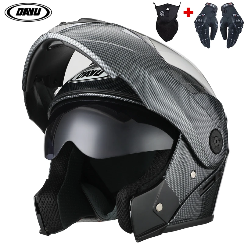 

2021 New Flip Up Motorcycle Helmet Motorbike Modular Dual Lens Motocross Moto Helmet Crash Full Face Helmets Casco Moto Casque