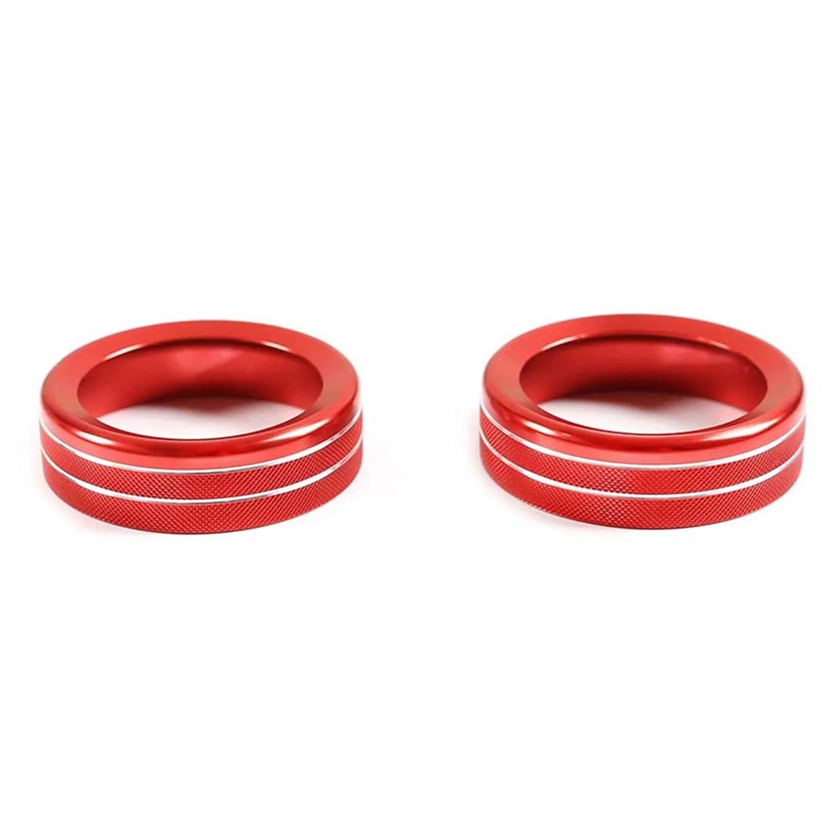 For Ford Ranger 2015-2018 Centre Console Volume Tune Knob Button Cover Decor Trim Interior Accessories - Red