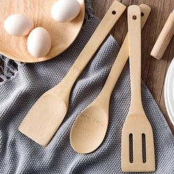 Kitchenware Set Heat Resistant Bamboo Shovel Spoon Complete Set Of Six Pieces Kitchen Utensils Set