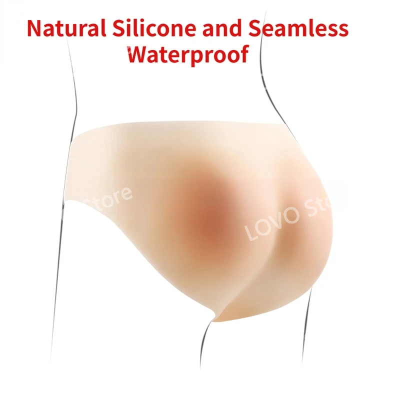 Fashion natural silicone women high buttock bodybuilding Body Shaping shorts Trangle pant seamless waterproof 3.5cm thicker