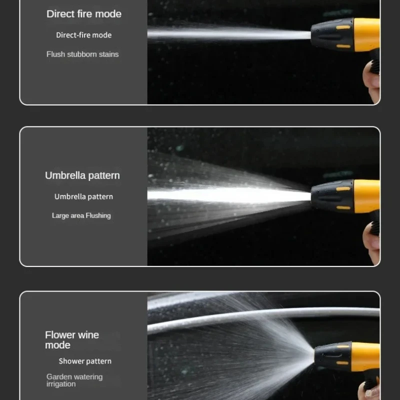 Powerful High Pressure Water Spray Gun for Car Wash Garden Lawns with Adjustable Nozzle Multifunction Hose Irrigation Heavy Duty