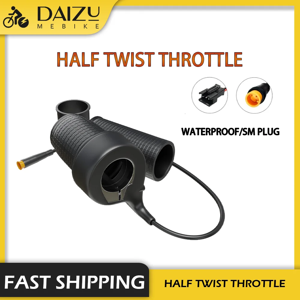 

Half Twist Throttle Handlebar Covers SM/Waterproof Plug Electric Bicycle Sensitive and Firm Speed Control Cycling Ebike Parts