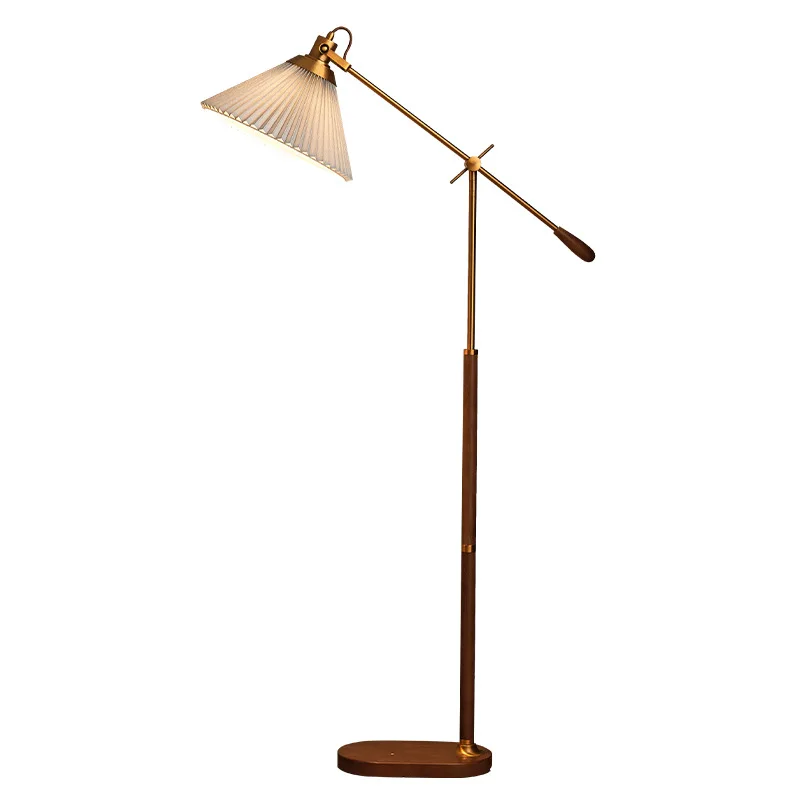 

Light luxury retro bedroom bedside table arm lamp