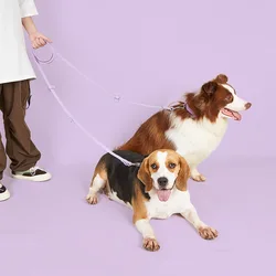 7.7 ft Dog Leash 2 Handle Traffic Handle  Waterproof Multifunctional Leash Long Leash  Hands-Free Leash for Dog Crossbody Leash