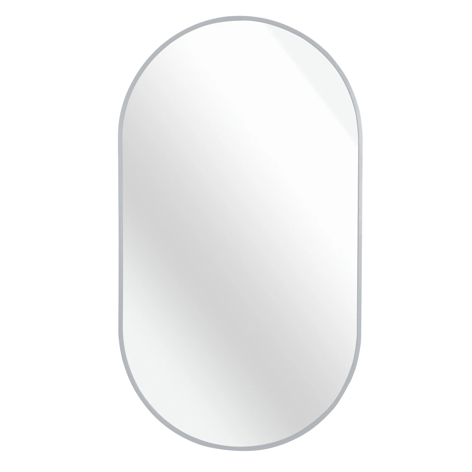 Silver 20 x 28 Inch Metal Oval Mirror