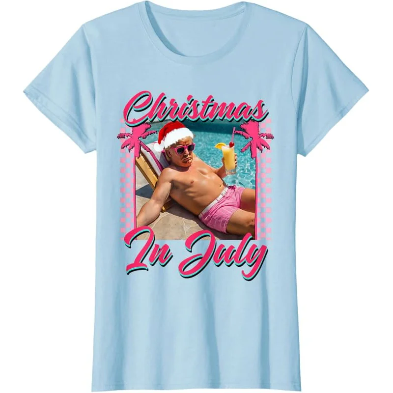 

2024 Christmas Trump Funny Chillin Santa Hawai T-Shirt