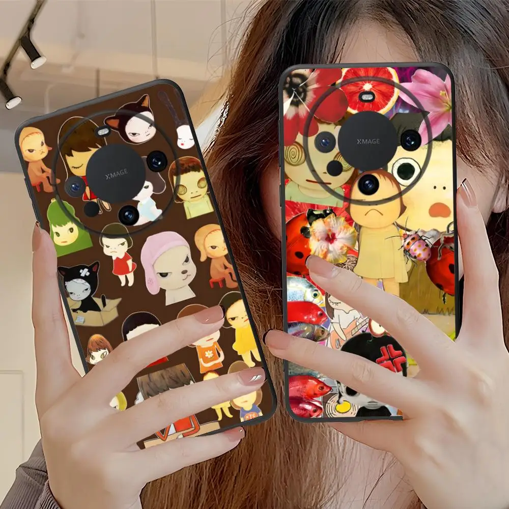 

Anime Yoshitomo Nara Phone Case for Huawei Mate 60 50 40 30 20 10 Pro Plus Lite E 5G Soft TPU Shockproof Cover