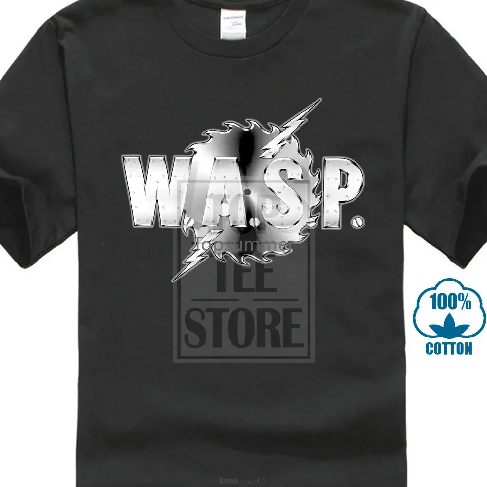 

Wasp W.A.S.P. Logo Rock Band Legend T Shirt Brand Cotton Men Clothing Male Slim Fit T Shirt Letter Top Tee