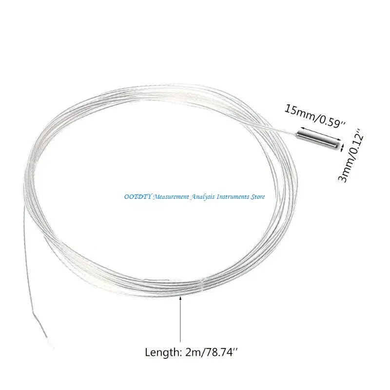 367D PT1000 Probe 3mmx10mm Resistance RTD 2 Meter Two Wires FEP Cable