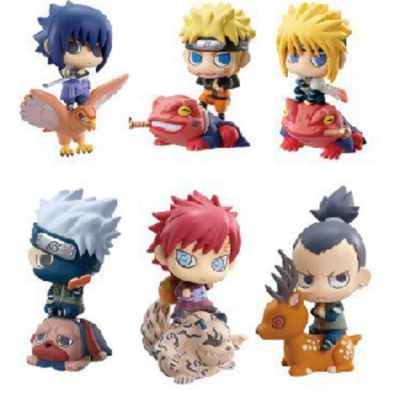 6 Stuks Kawaii Pop Muggenspray Oog | Xiao Artikel Q Versie Naruto Pop Display Cartoon Speelgoed Verjaardagscadeau