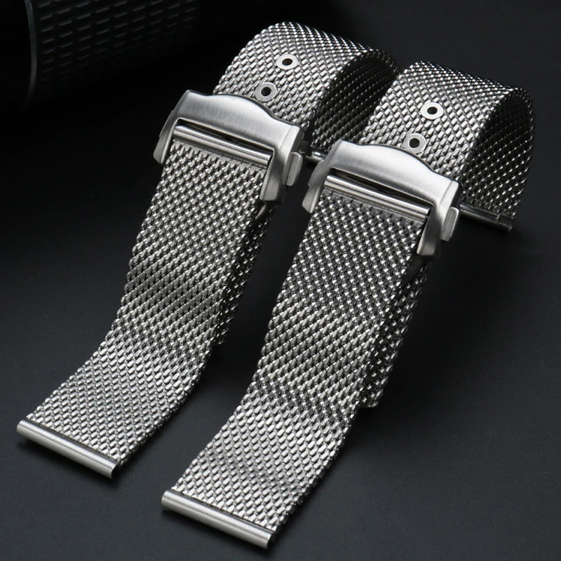 High Quality 20mm Stainless Steel Watch Strap for Omega 007 Bracelet for Seamaster Diver 300 Replace Milanese Metal Watchband