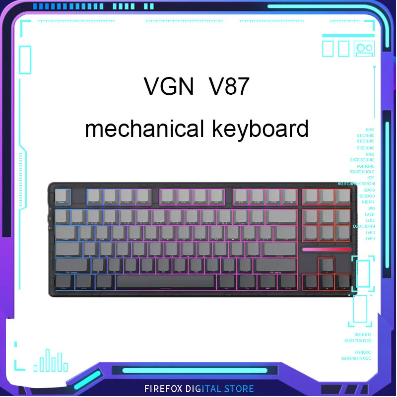 

VGN V87 Wireless Mechanical Keyboard Single Mode Ergonomic Design Full Key Hot Swap Gasket Structure E-sports PC Gaming Keyboard