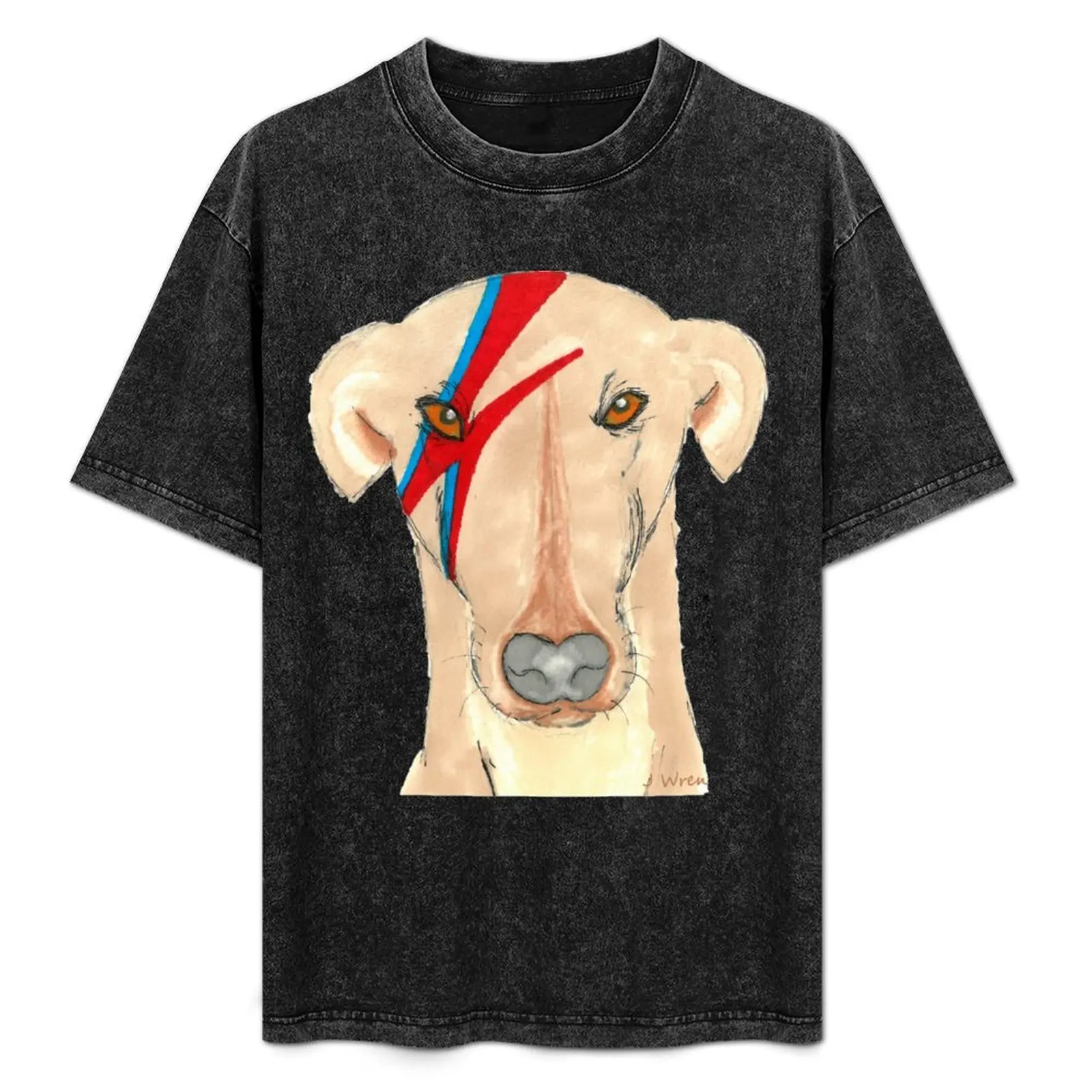 

Ziggy Stardog Red - Greyhound Ziggy with a red background T-Shirt man t shirt summer T-Shirt