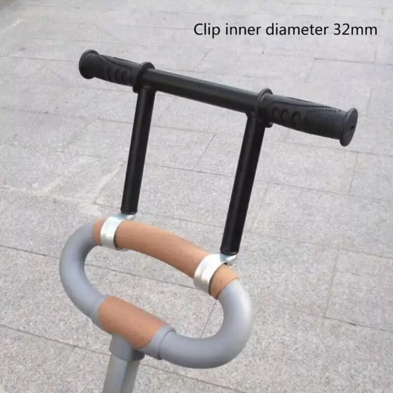 R66D Kinderwagen-Griffverlängerung. Praktische und stabile Doppelrohr-Verlängerungsstange mit optionalem Clip für einfache