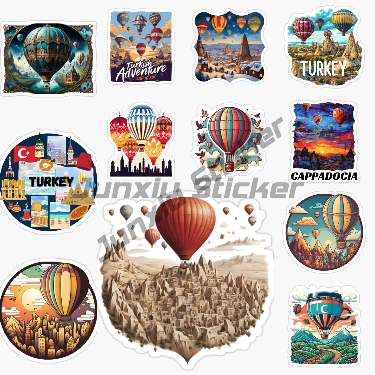 

Turkish Hot Air Balloon Cartoon Wall Car Sticker for Baby Rooms Decorations Nursery Mural Kids Room Decals