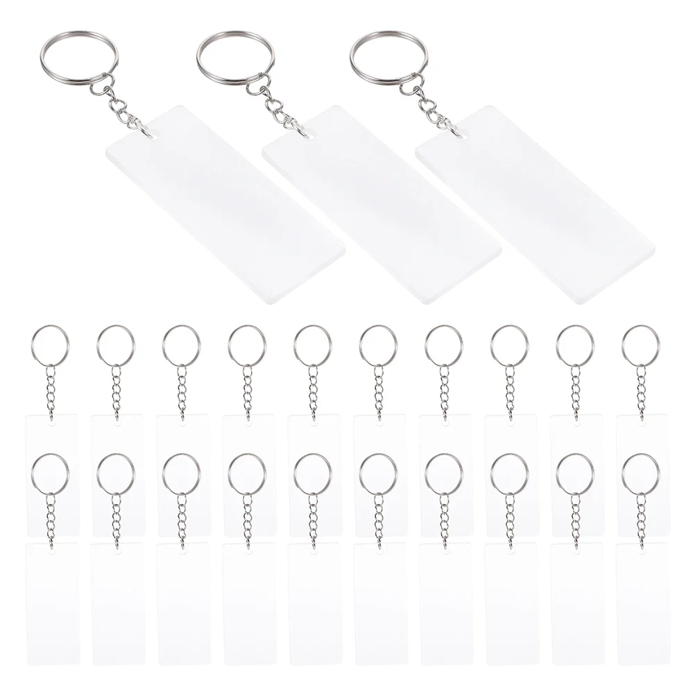 Acrylic Keychain Decor DIY Blank Multi-function Pendant Supplies Accessory Blanks