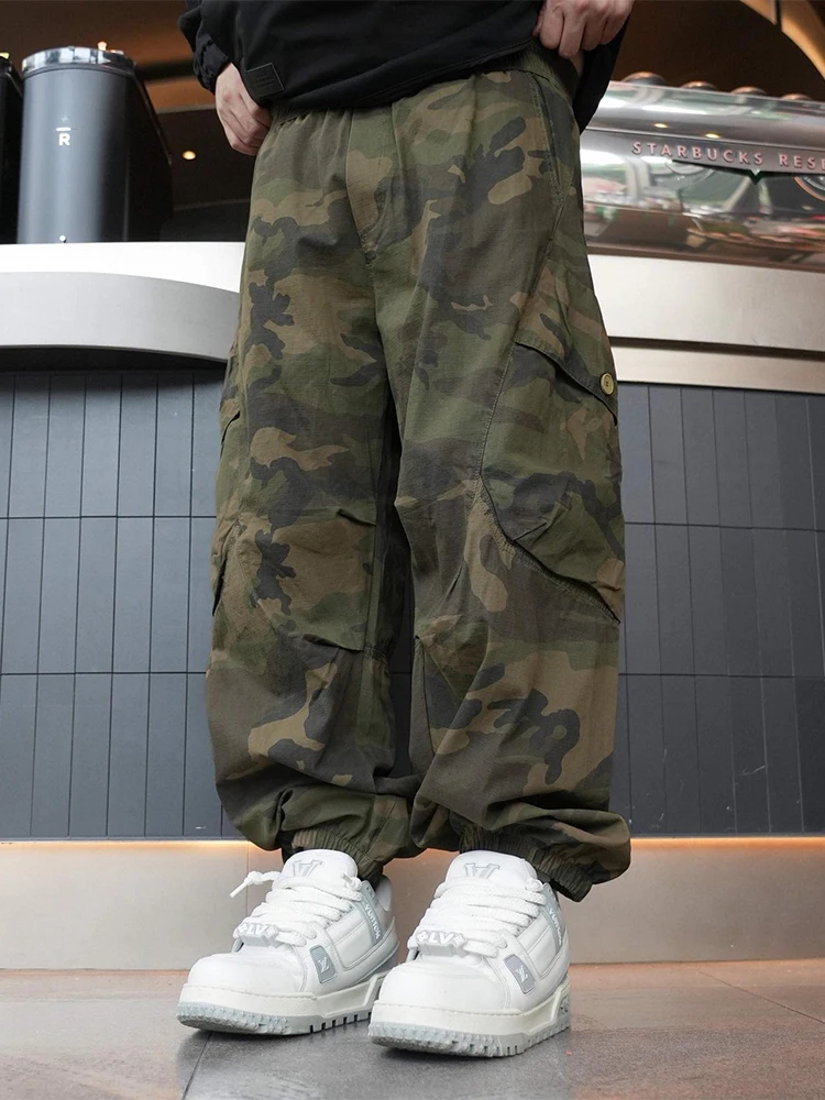 

Casual Camouflage Men's Autumn Winter New Vintage American Sle Comfortable Haome Youth Workwear Trousers