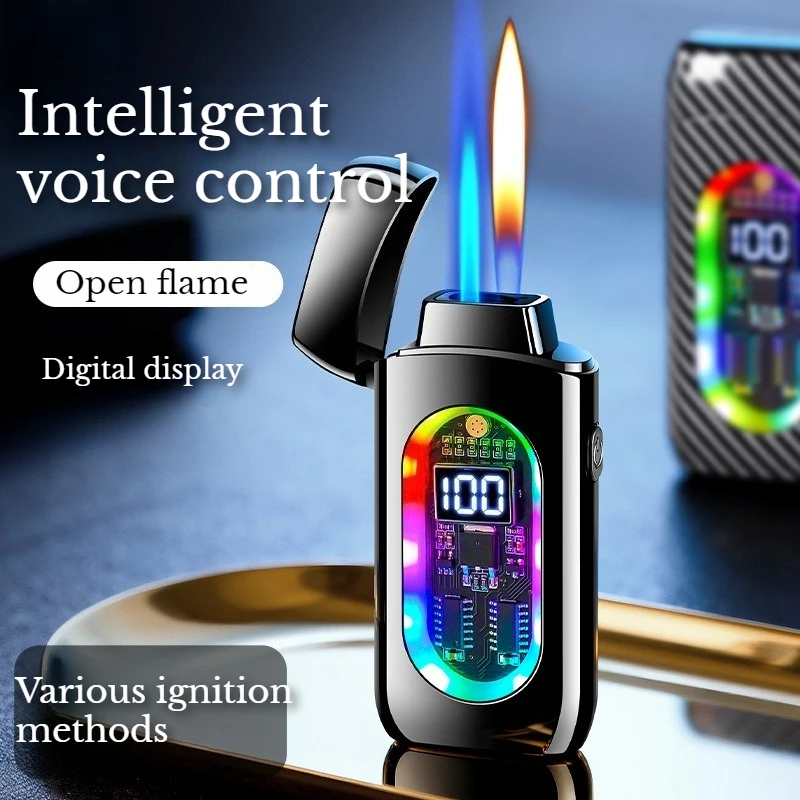 

Intelligent Dual-fire Lantern Inflatable Lighter Straight Into The Open Flame Personalized Smoking Accessories Cigarette Lighter