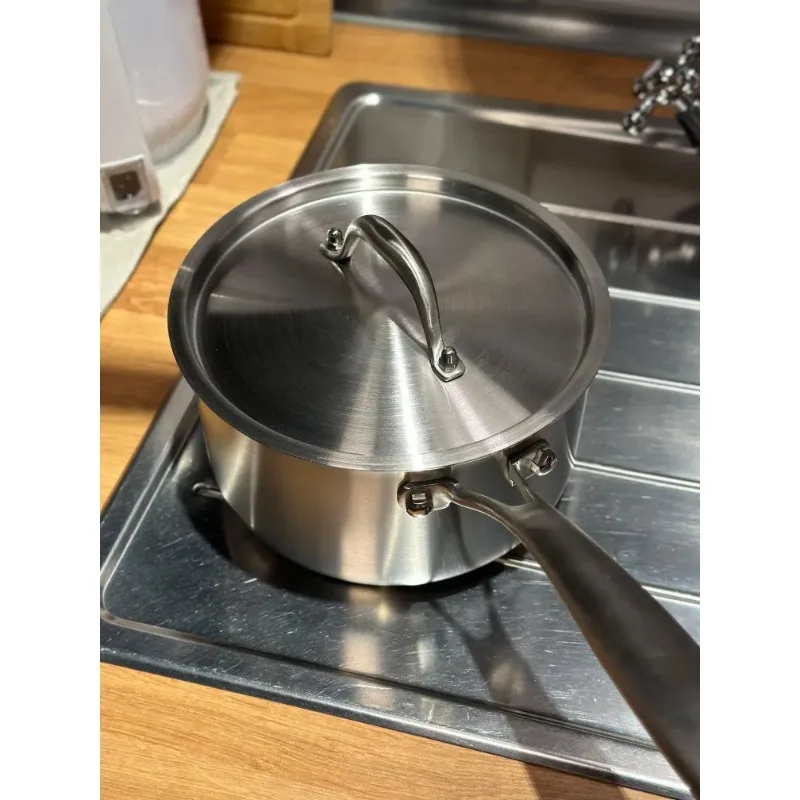 

【Best Sale】MOEYE Healthy Uncoated Soup Pot 316 Stainless Steel Electeic Induction Milk Pot Thickening Bottom With Stainless Stee