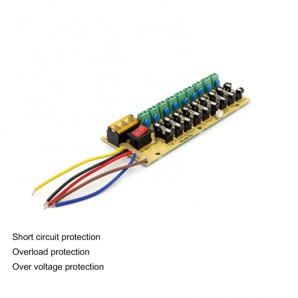 12V 24V Dc Stroomverdeling 9-weg Printplaat Klemmenblok Voor Schakelende Voeding Stroom Bedrading Led-Schakelaar