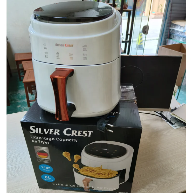 Intelligent Oil-Free Electric Fryer Touch Screen Large Capacity Silver Crest Air Fryer