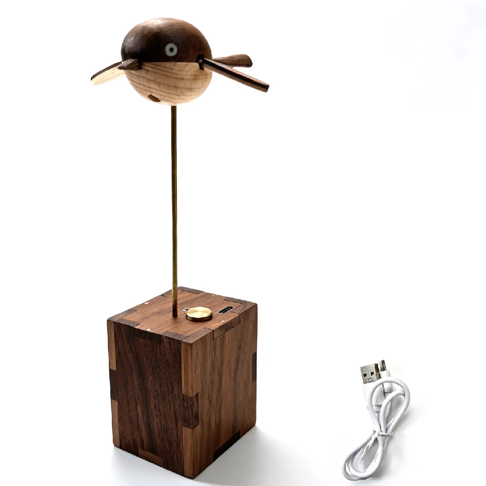 Mini Flying Bird Dynamic Musical Ornament, Lovely Tabletop Home Decor, Friend Gift, Support Bulk Order & Sample