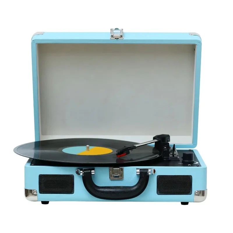 Portable Record Player - Latest 2024 Model with Vinyl Wood Suitcase