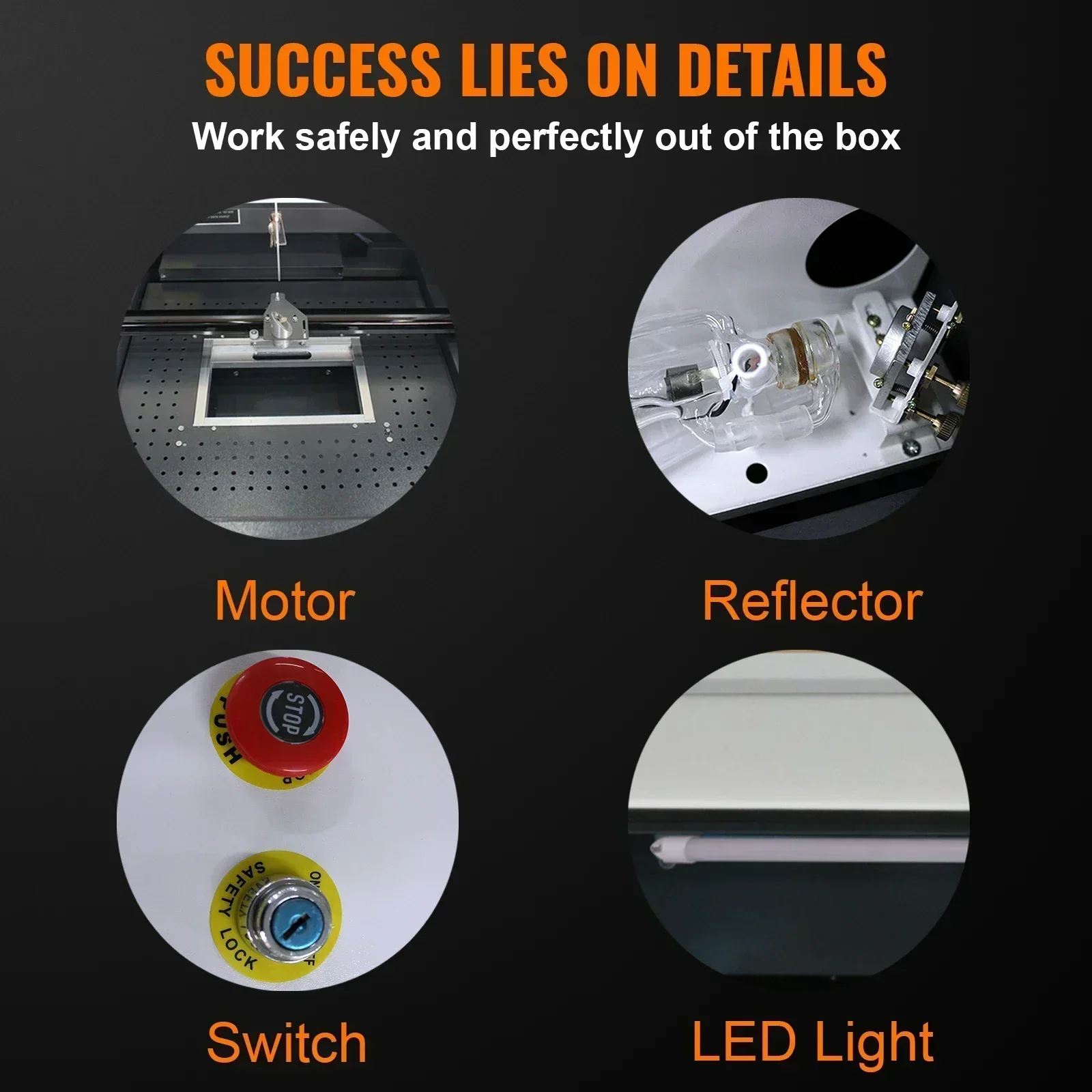 SIHAO آلة الحفر بالليزر 50 واط CO2 M2 تحكم 400*400 مللي متر منطقة النقش ل الاكريليك الخشب والجلود المهنية الليزر القاطع