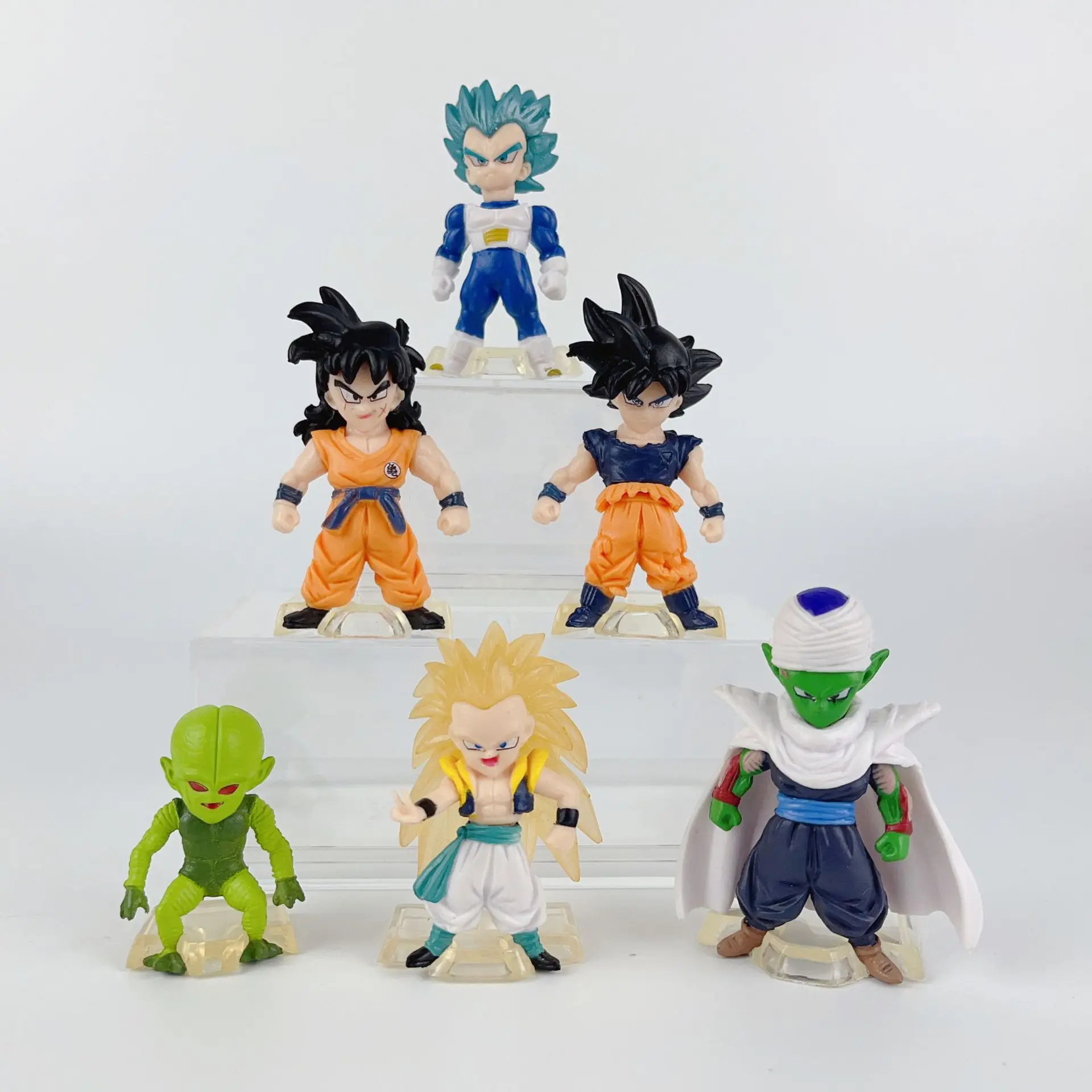 6Pcs/Set Anime Dragon Ball Torankusu Broly Gogeta Vegeta Cell Son Gohan Goku Figure Collection Model Toys Birthday Gift