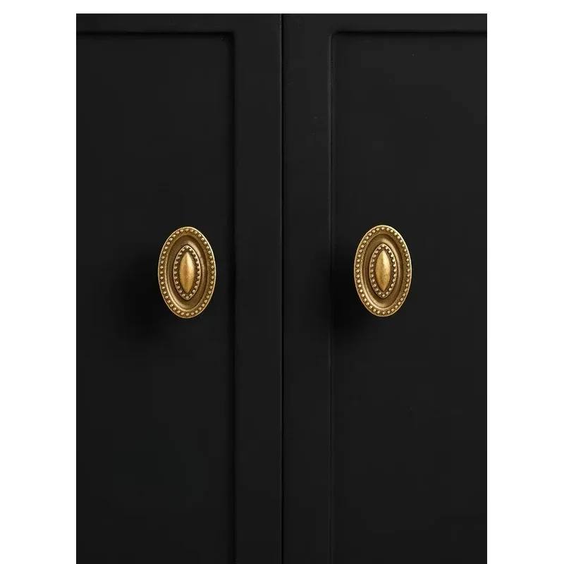 French-style vintage bronze cabinet and wardrobe door handles, light luxury and unique design for entryway cabinets, drawers, wi