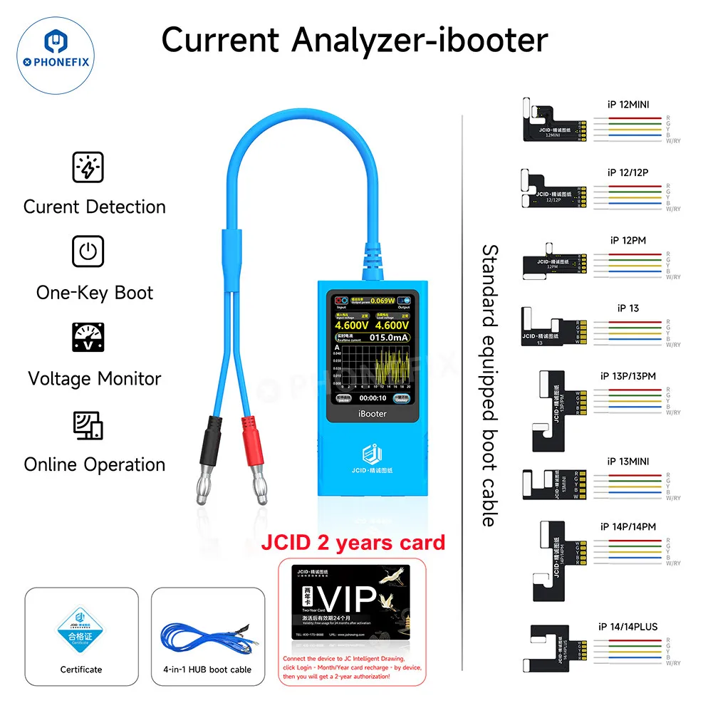 Imagem -06 - Ibooter Analisador de Corrente Precisão Data de Falha Diagnóstico Tensão de Inicialização Ponteiro em Tempo Real e Display Digital para Ios Android jc