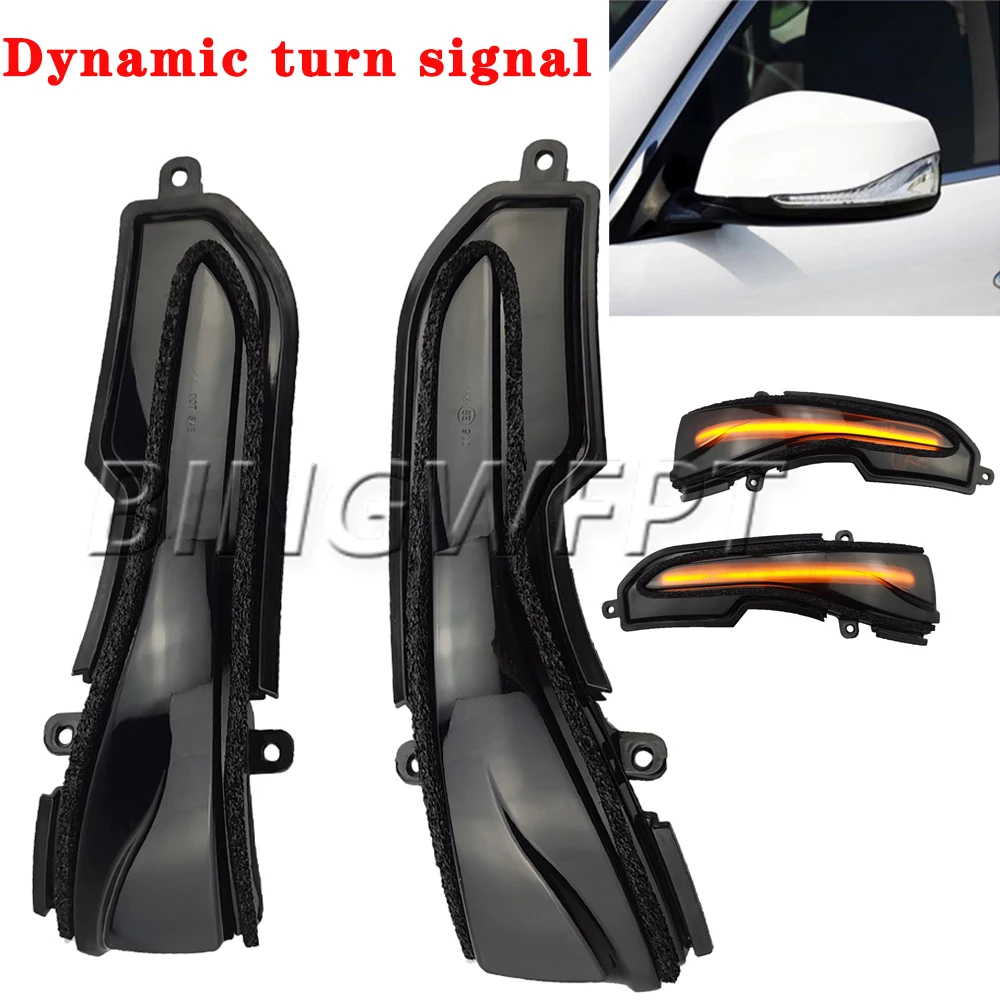 2PCS For Infiniti Q30 QX60 Update QX70 2016-2018 LED Dynamic Turn Signal Light Side Mirror Sequential Indicator Blinker Lamp