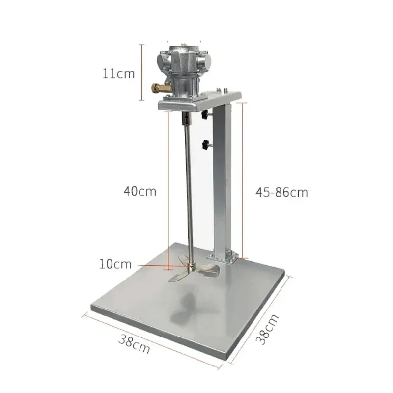 Industrial Pneumatic Mixer Glue Liftable Air Mixing Machine Paint Ink Agitator Stirrer 5 Gallon 60L Tank Liquid Dispersing Tool