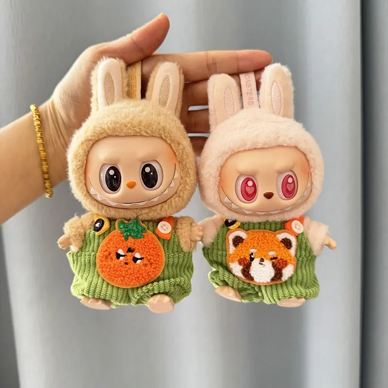 Only Clothes] First and Second Generation Labubu Clothing Pendant Labubu Cloth Pit Strip Fruit Animal Strap Pants Cute