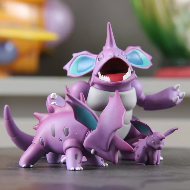 

PokéMon Nidoking Evolution Group Figure Model Anime Peripheral Character Model Chassis Desktop Decoration Fan Collection Gift