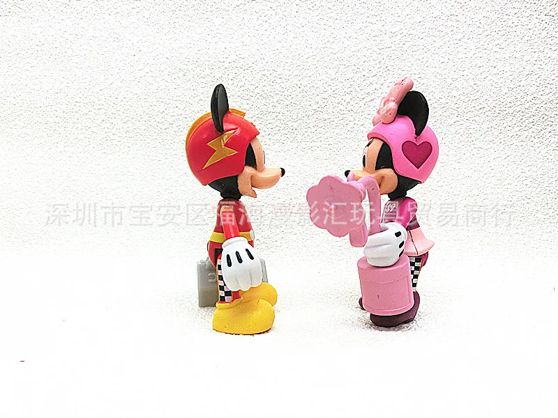 Disney figuras de ação, mickey, minnie mouse, donald, margarida, pato, pateta, pluto, modelo artesanal, brinquedos da boneca, 7 pcs/set